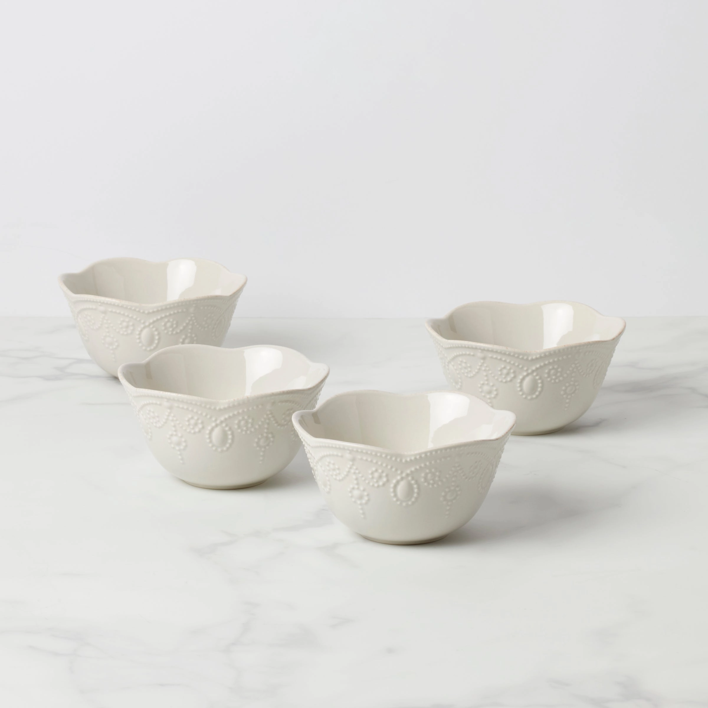 French Perle Fruit Bowls - Set of 4modern kitchen decor ,kitchen dinner set ,dinnerware 
