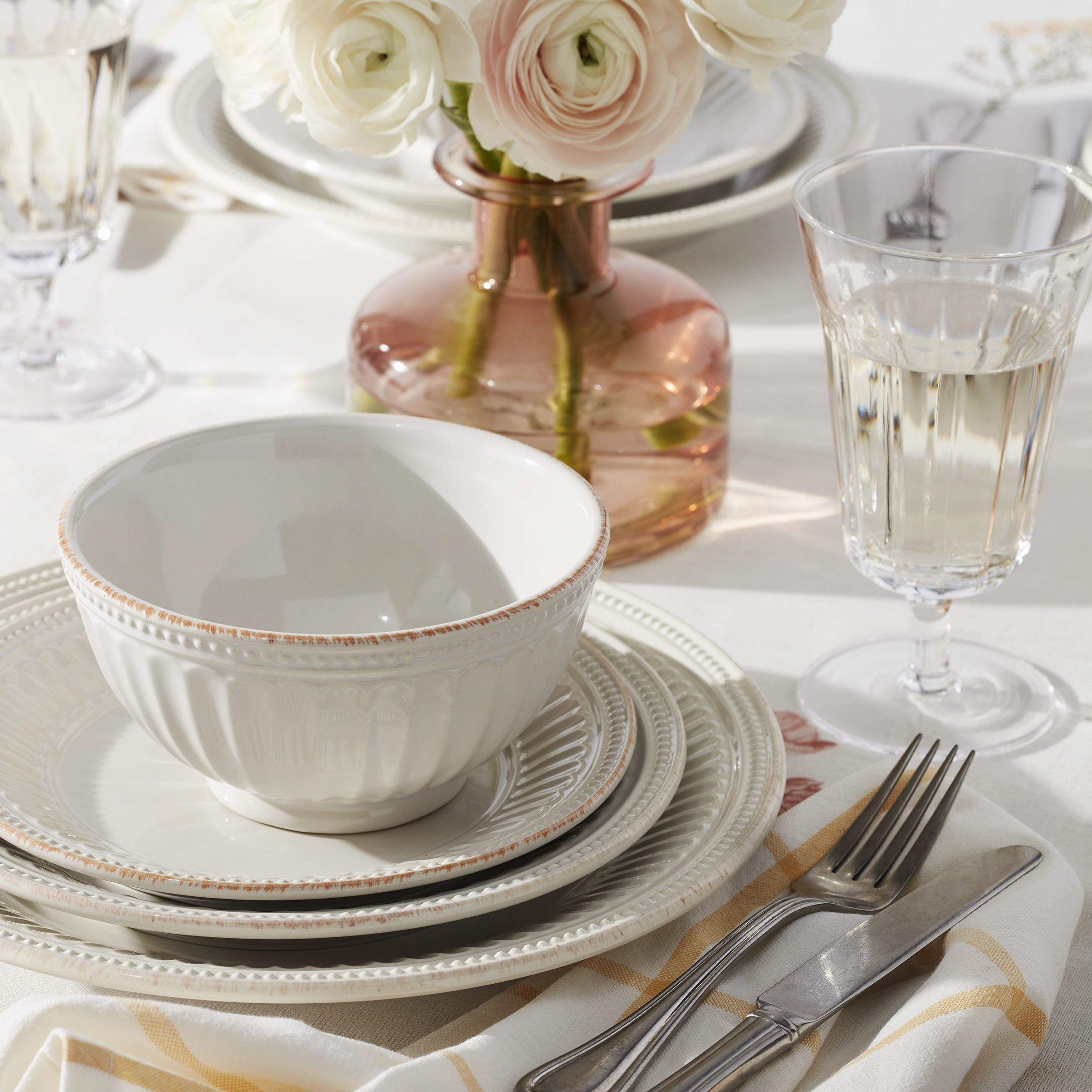 French Perle Groove All-Purpose Bowls - Set of 4