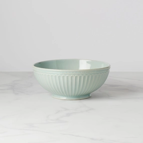 French Perle Groove Ice Blue Medium Bowlmodern kitchen decor ,kitchen dinner set ,dinnerware 