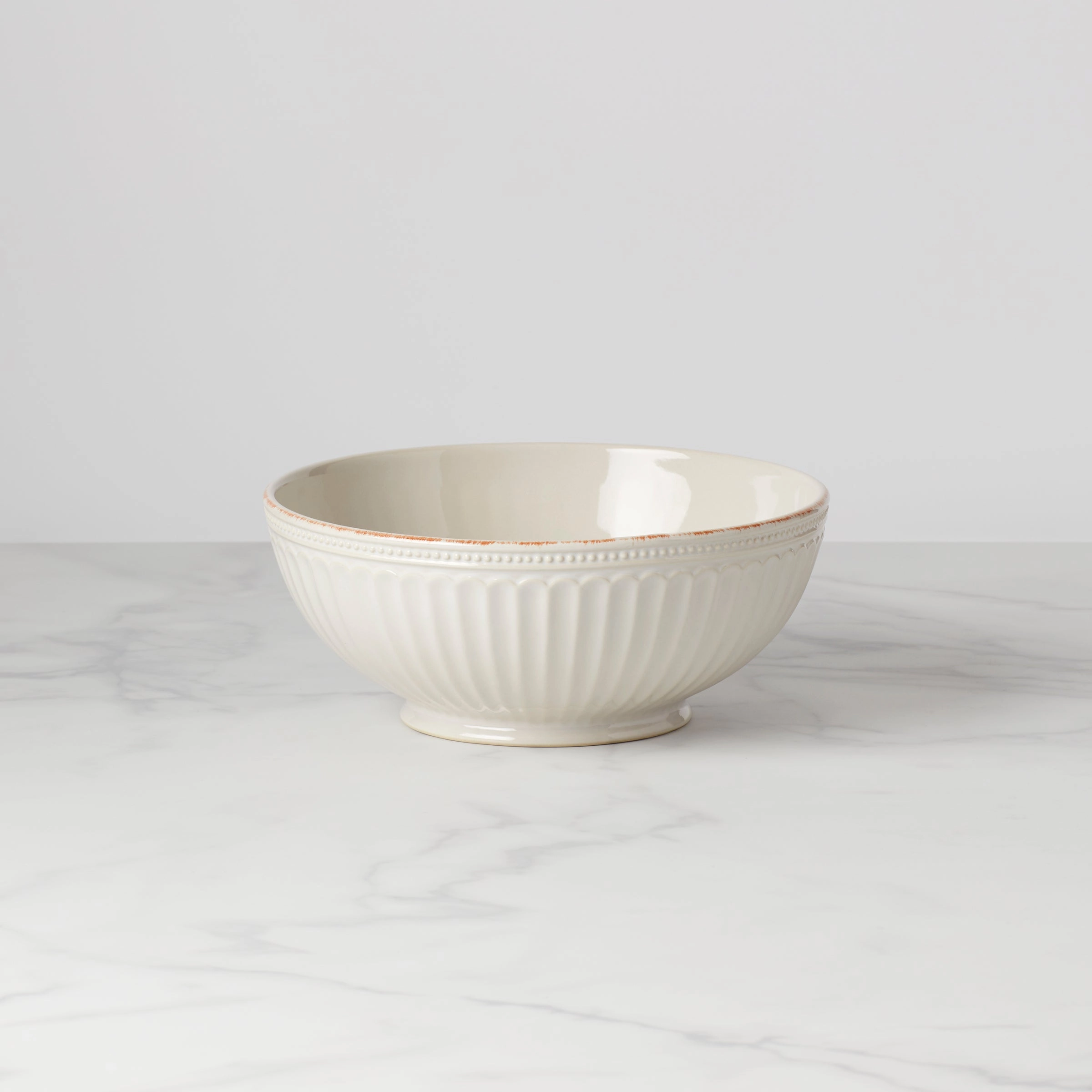 French Perle Groove White Medium Bowlmodern kitchen decor ,kitchen dinner set ,dinnerware 