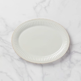 French Perle Groove White Plattermultipurpose serving tray
