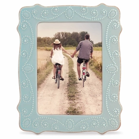 French Perle Ice Blue 5" x 7" Framehome decor ,wall decor 