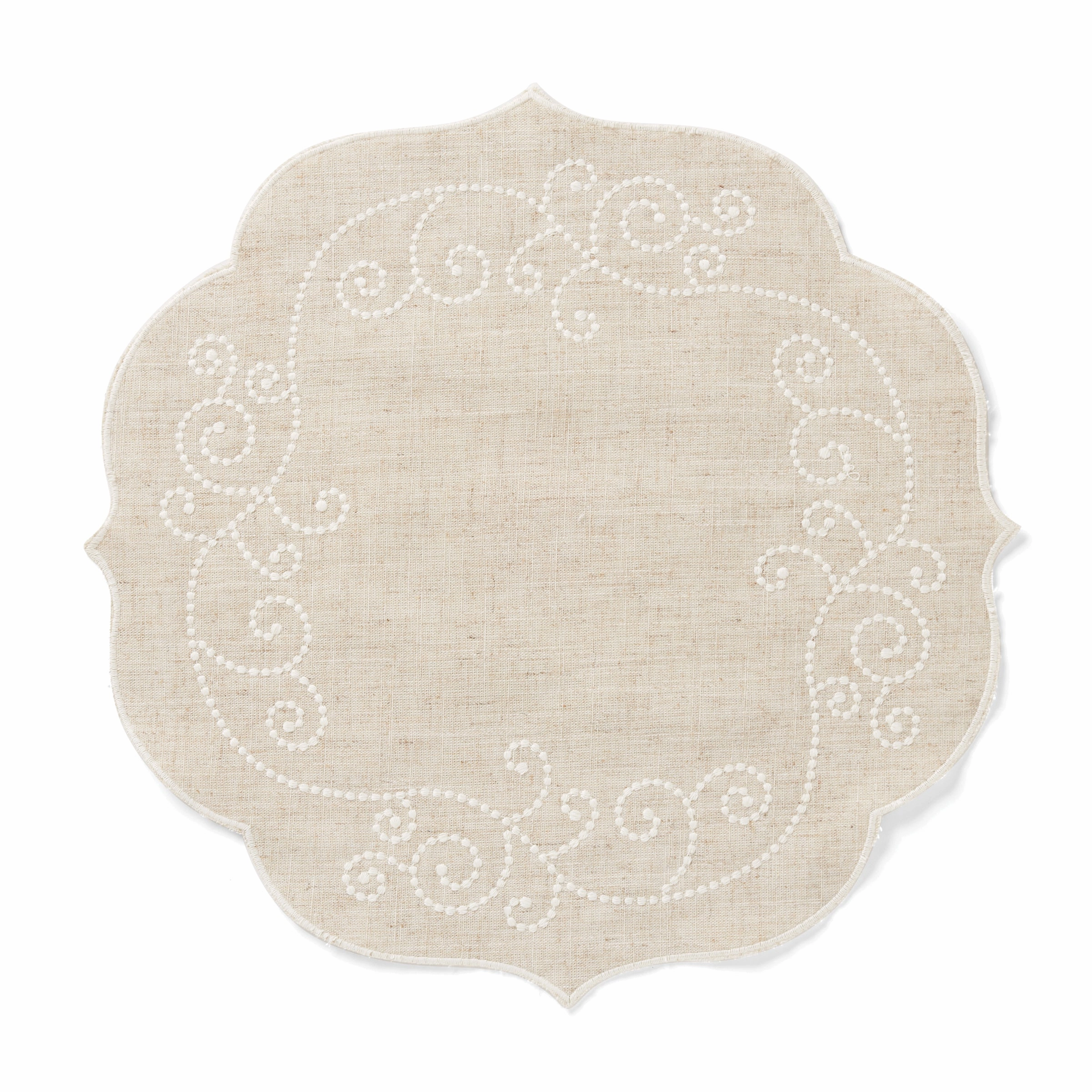 French Perle Linen Round Placematmodern kitchen decor ,kitchen dinner set ,dinnerware 