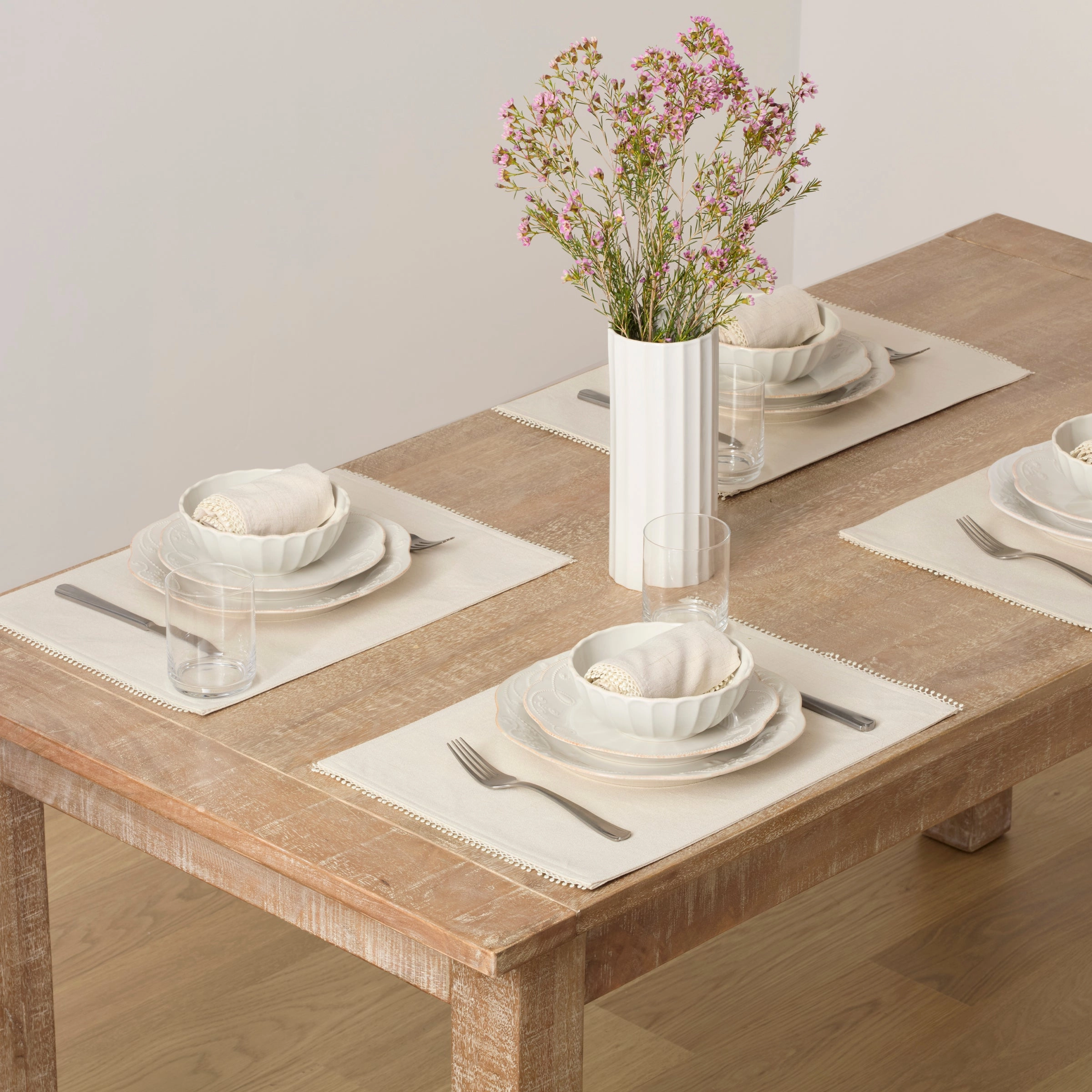 French Perle Scallop All-Purpose Bowls - Set of 4