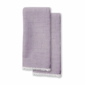 French Perle Violet Dinner Napkins - Set Of 2modern kitchen decor ,kitchen dinner set ,dinnerware 