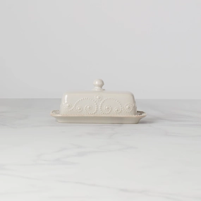 French Perle White Covered Butter Dishmodern kitchen decor ,kitchen dinner set ,dinnerware 