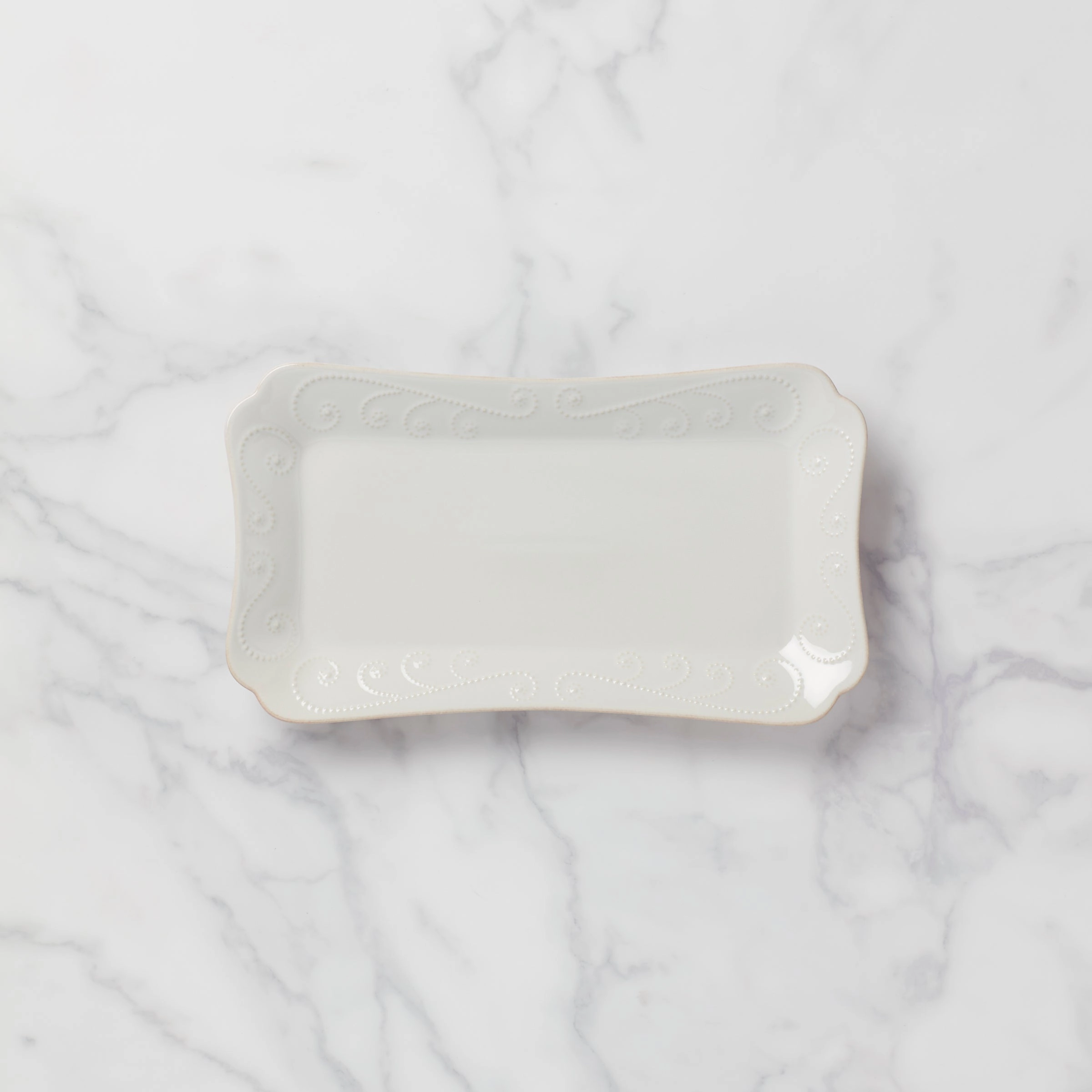 French Perle White Hors d'Oeuvres Traymultipurpose serving tray