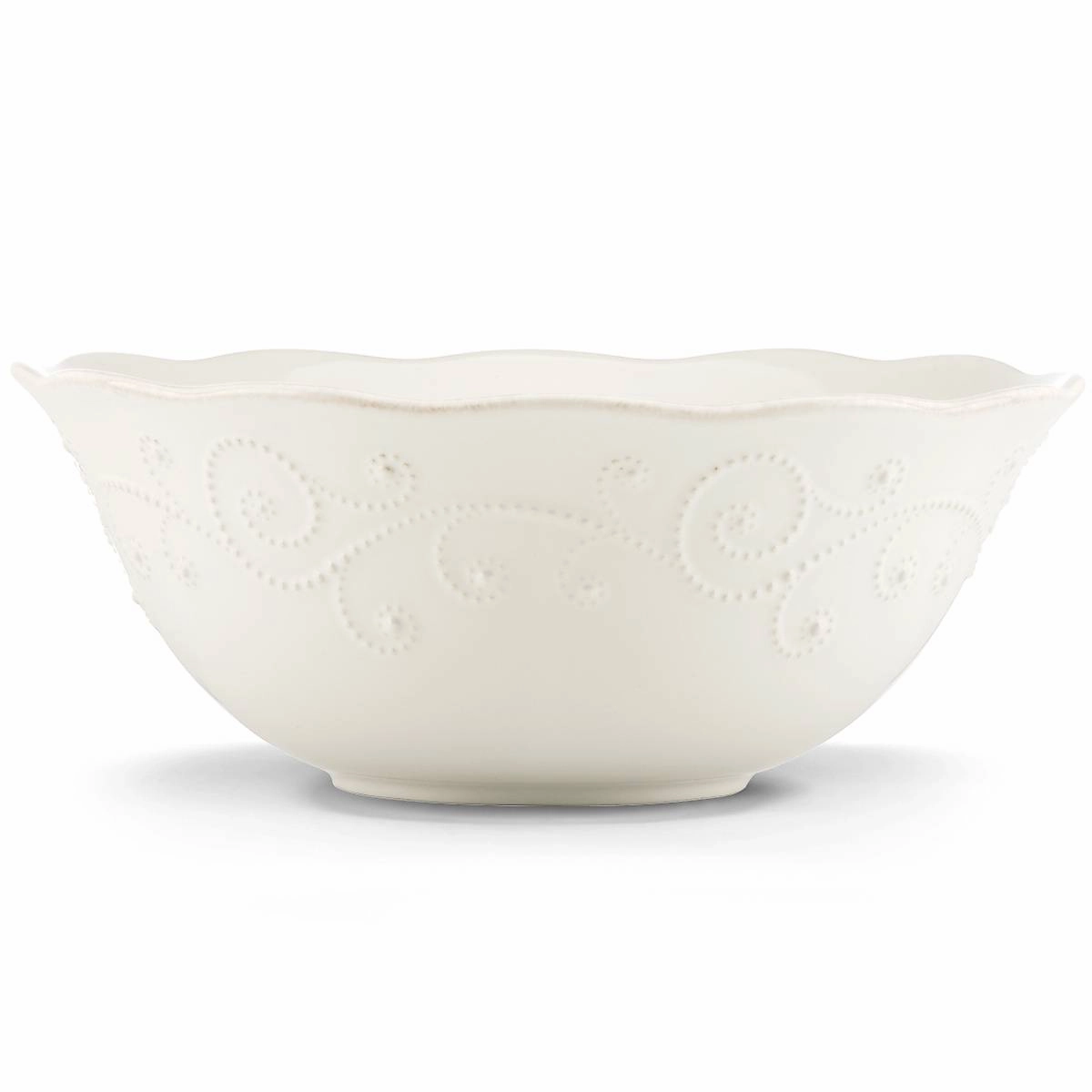 French Perle White Large Serving Bowlmodern kitchen decor ,kitchen dinner set ,dinnerware 