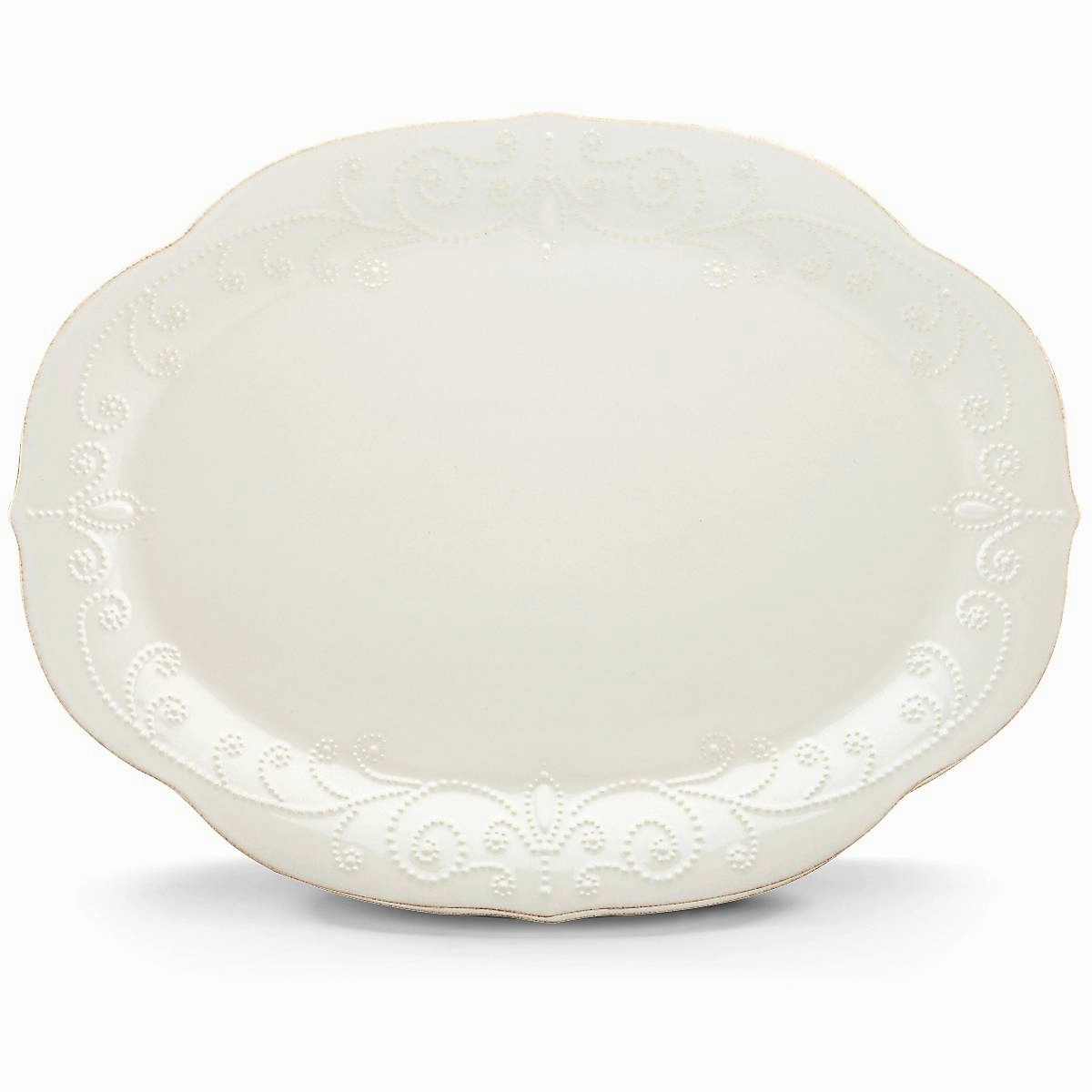French Perle White Oval Serving Plattermodern kitchen decor ,kitchen dinner set ,dinnerware 