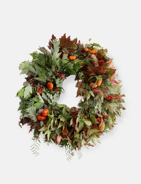 Fresh Handmade Autumn Pumpkin Wreathhome decor ,wall decor 