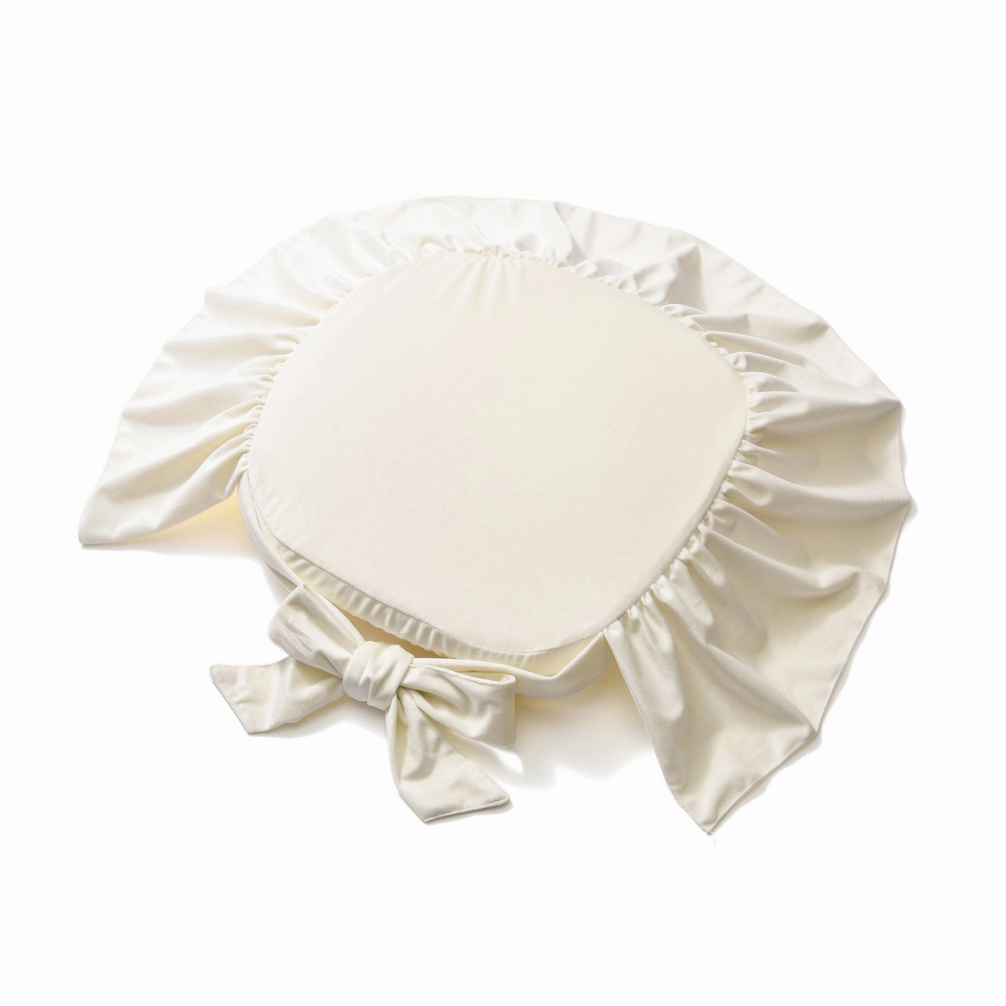 Frill Chair Seat Cushion  Ivory
