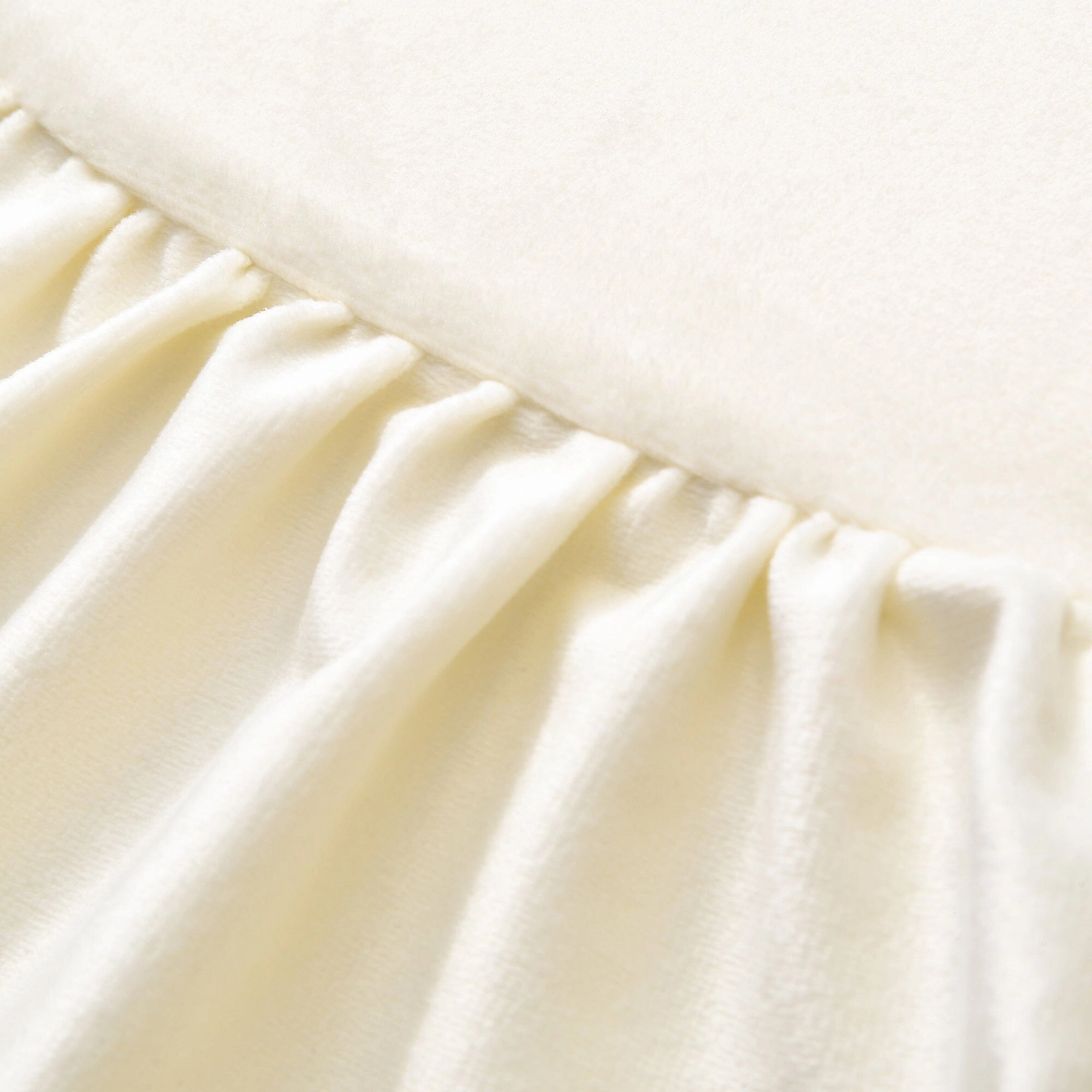 Frill Chair Seat Cushion  Ivory