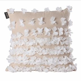 Frilly Cream and White Throw Cushionhome decoration ,modern home decor 