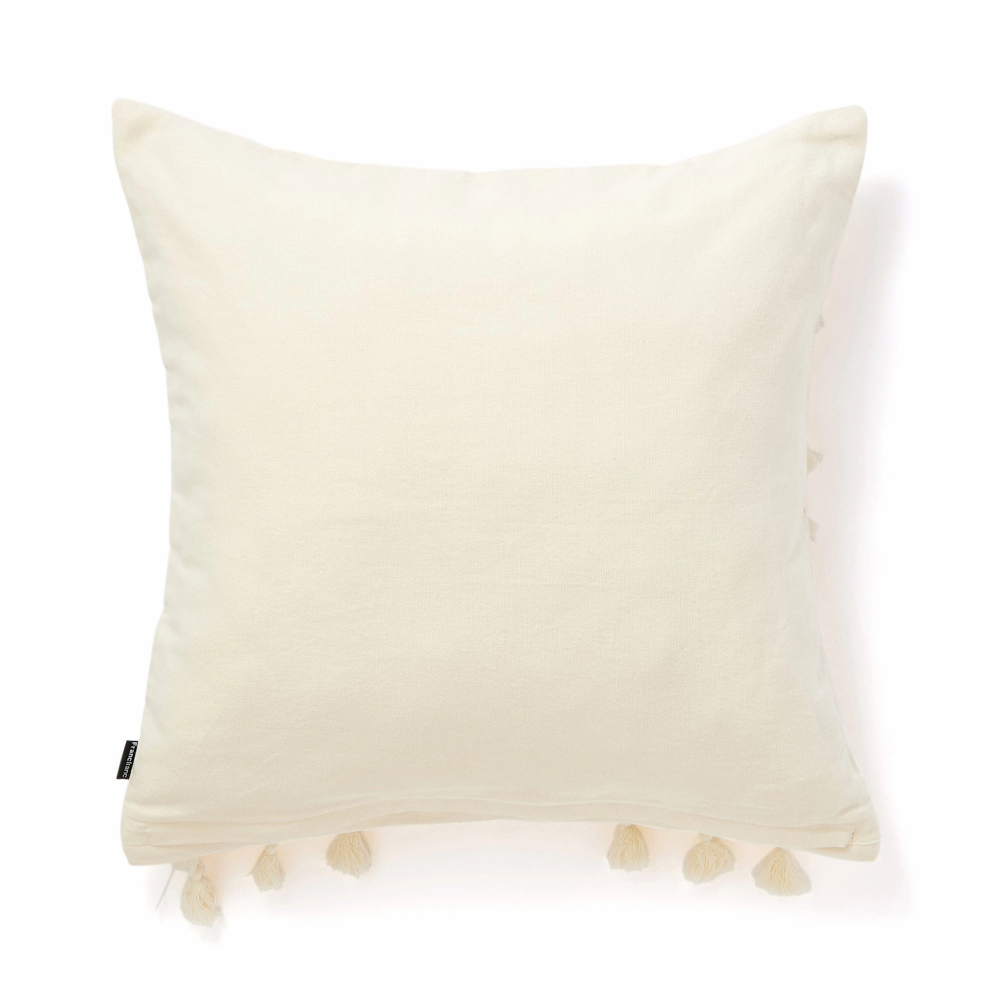 Fringe Tassel Cushion Cover 450 X 450 White