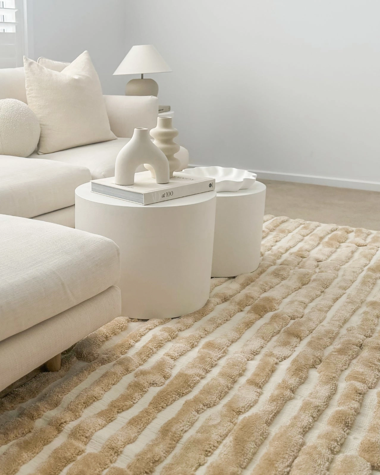 Fritzie Champagne Abstract Striped Rug *NO RETURNS UNLESS FAULTY