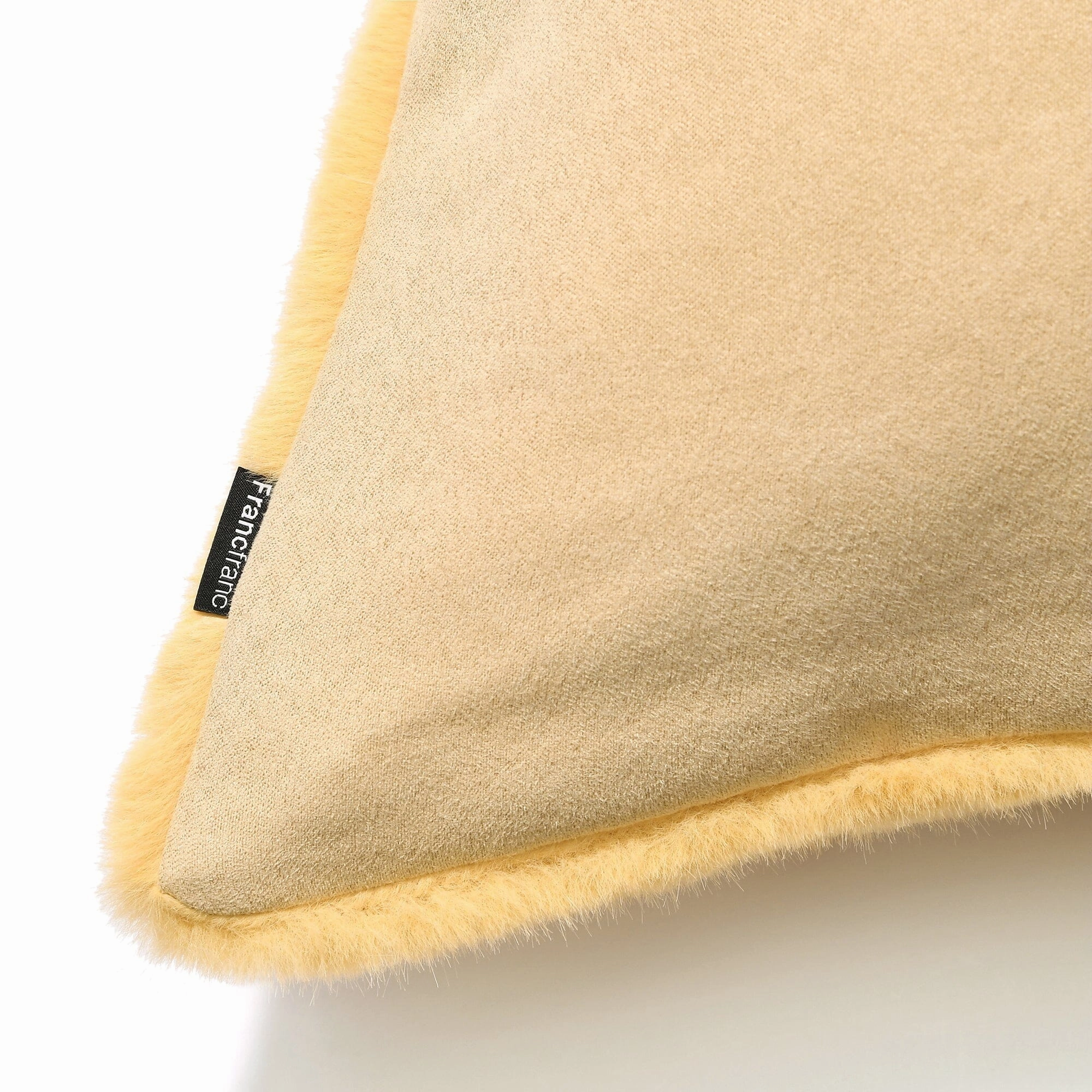 Fur X Cushion Cover 450 X 450 Yellow