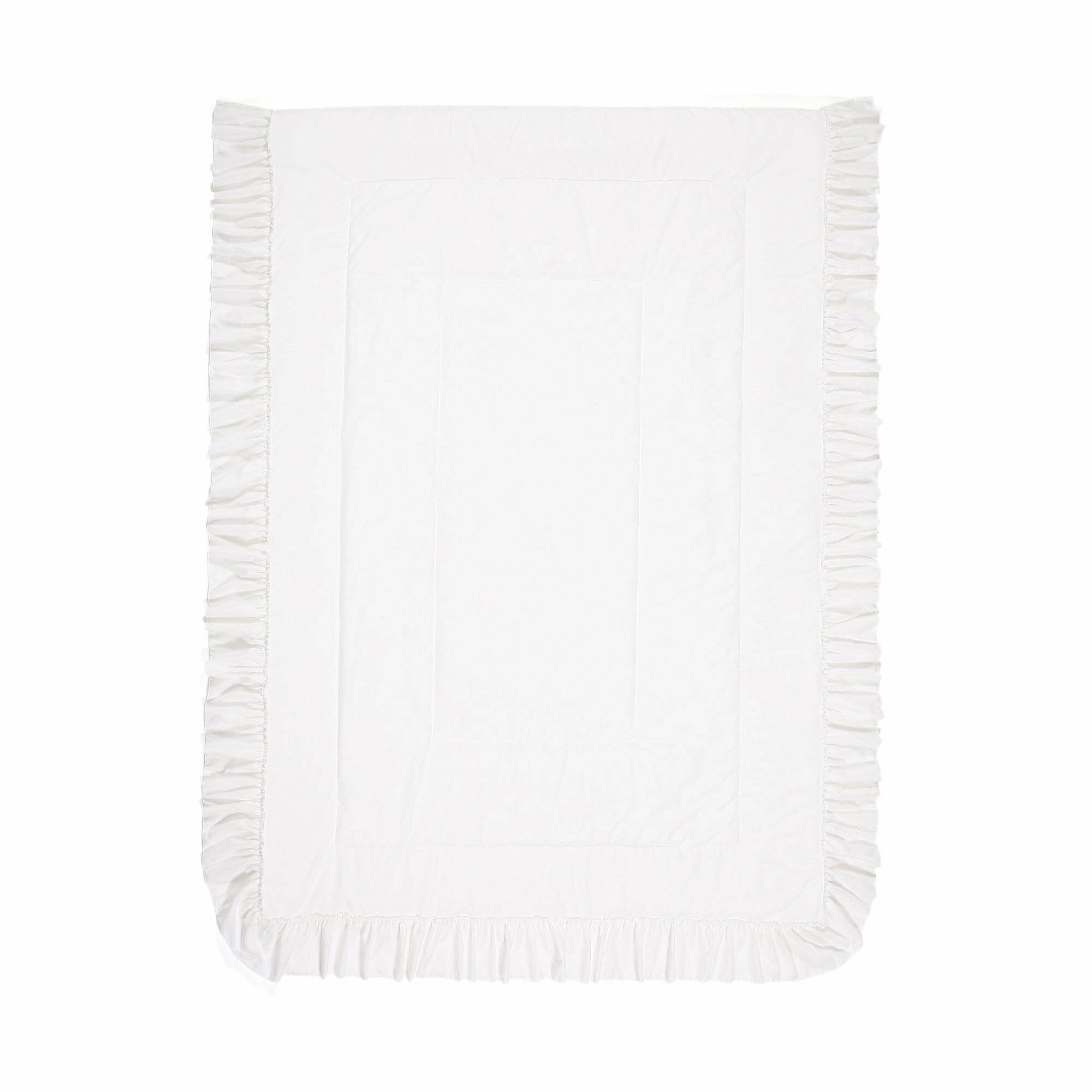 Fuwaro Cooling Futon Ruffle Single White