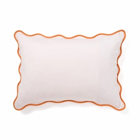 Fuwaro Cooling Pillow Cover Bicolor Wave 700 X 500 Pink X Orangebedding sets ,throw blankets 