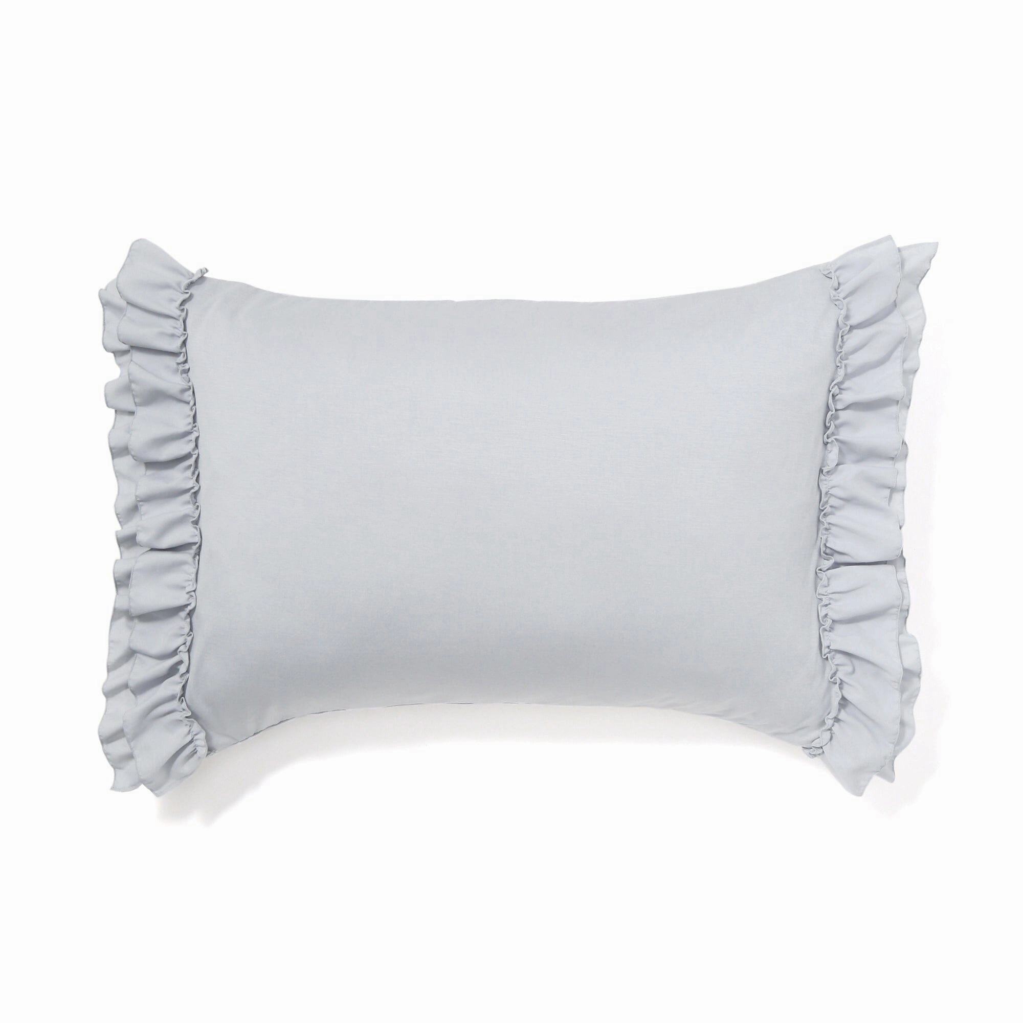 Fuwaro Cooling Pillow Cover Ruffle 700 X 500 Greybedding sets ,throw blankets 