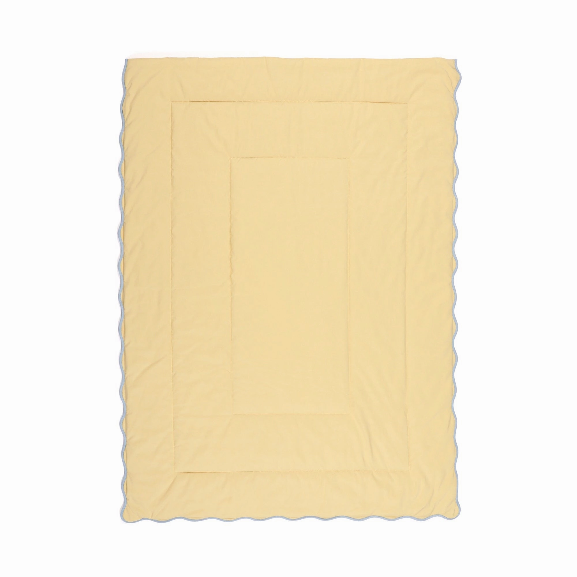 Fuwaro Cooling Quilt Bicolor Wave Single Yellow X Blue