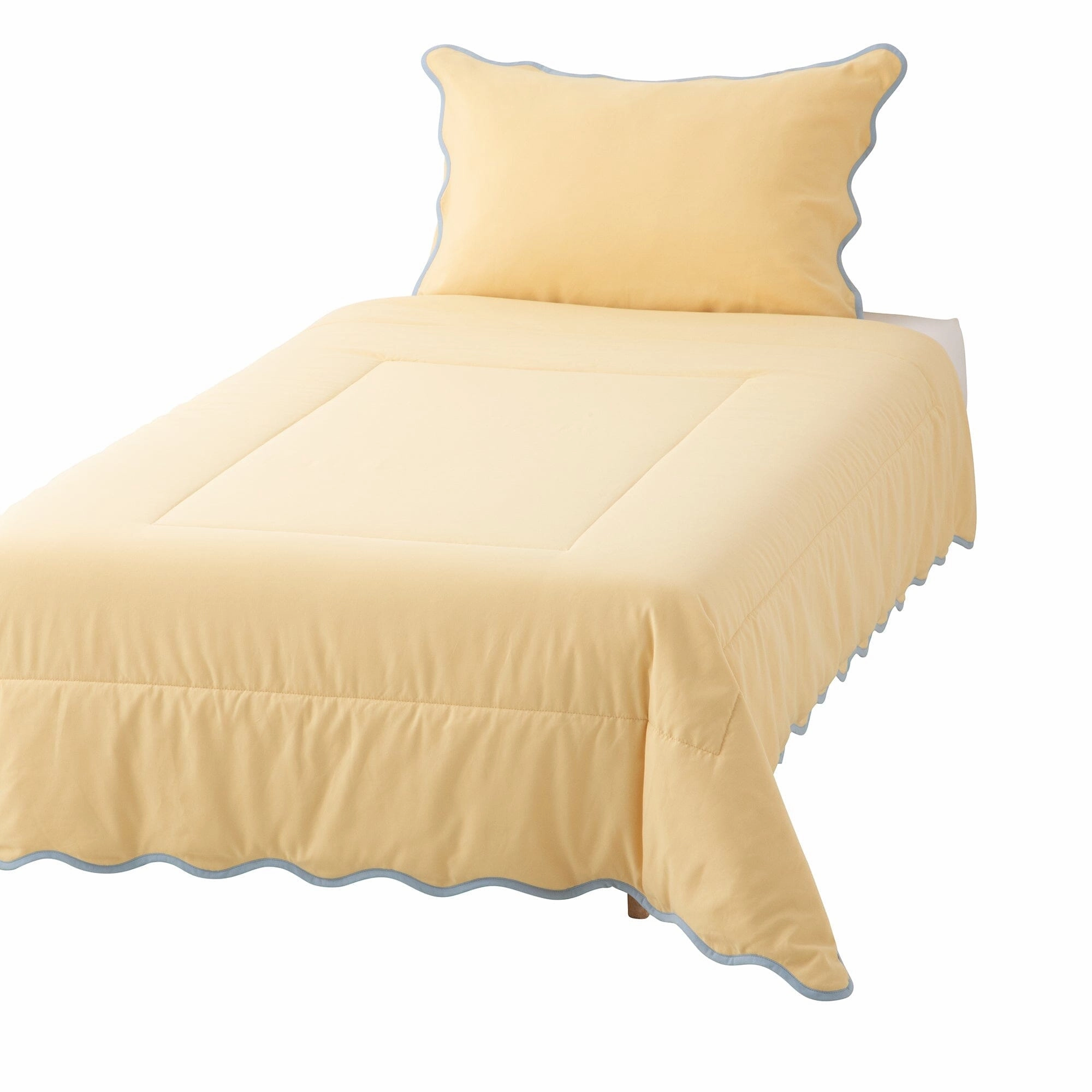 Fuwaro Cooling Quilt Bicolor Wave Single Yellow X Bluebedding sets ,throw blankets 