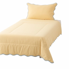 Fuwaro Cooling Quilt Bicolor Wave Single Yellow X Bluebedding sets ,throw blankets 