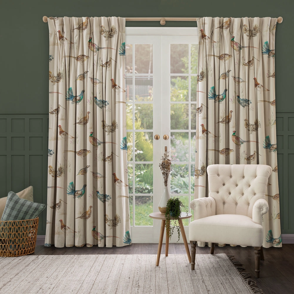 Game Birds Printed Made to Measure Curtains Linen