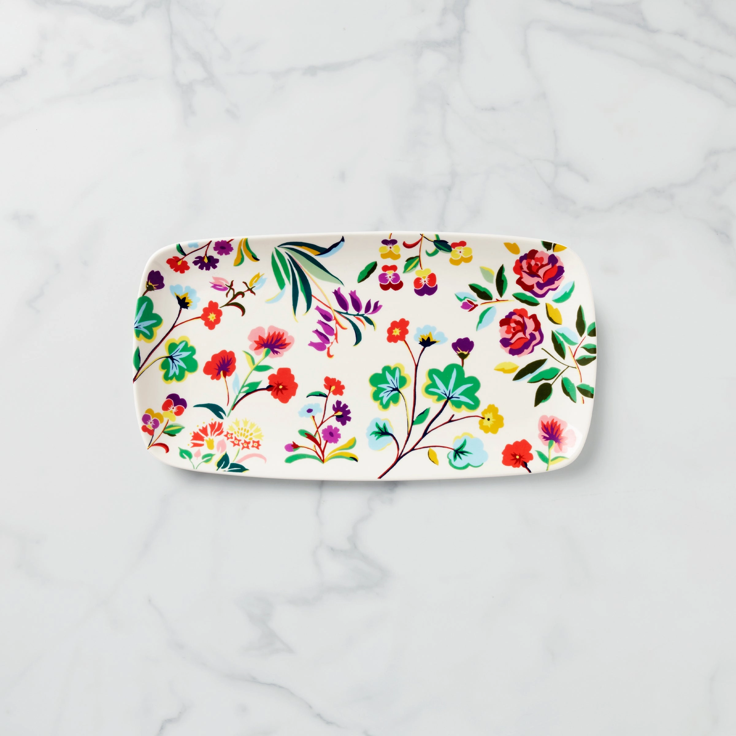 Garden Floral Hors d'Oeuvres Traymultipurpose serving tray