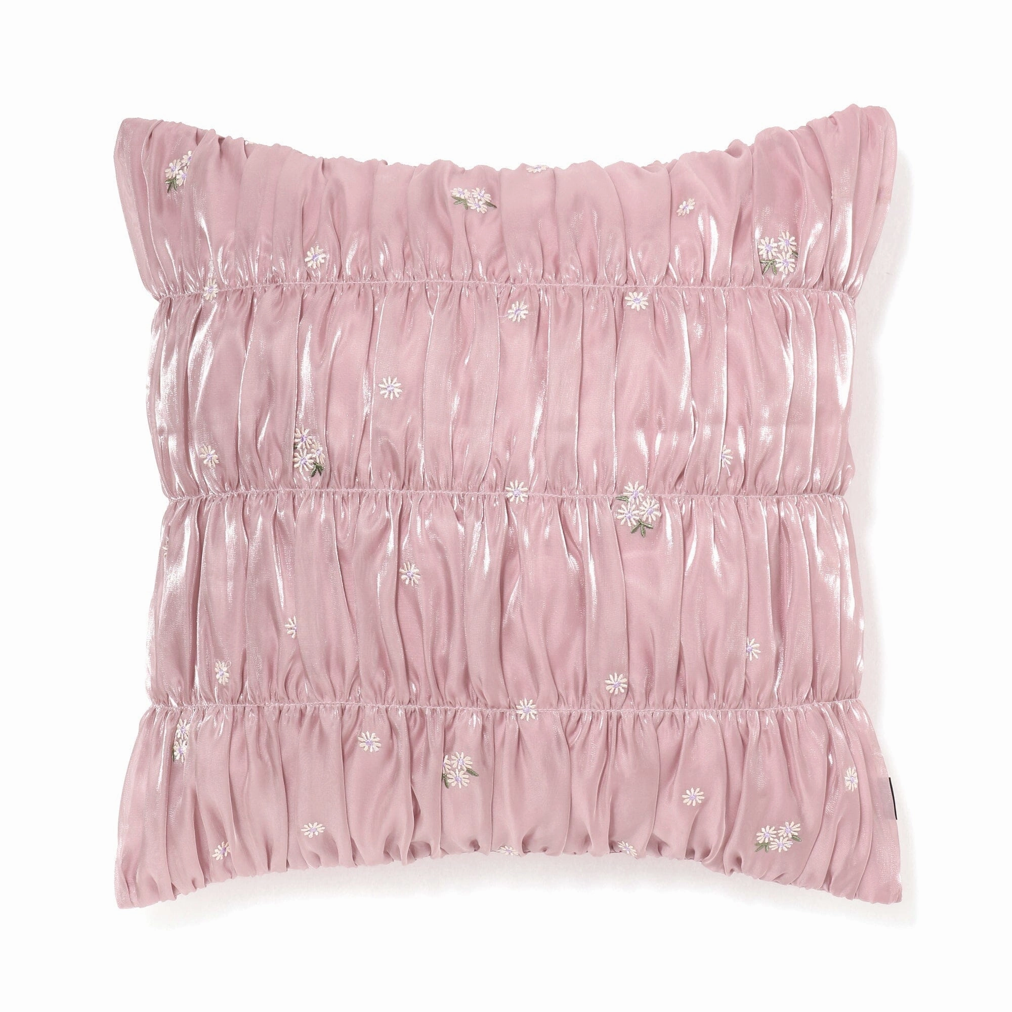 Gather Emb Flower Cushion Cover 450 X 450 Purplebedding sets ,throw blankets 