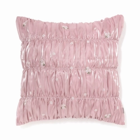Gather Emb Flower Cushion Cover 450 X 450 Purplebedding sets ,throw blankets 