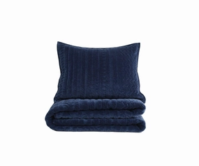 Geometric Velvet Quilt   Sham Setbedding sets ,throw blankets 