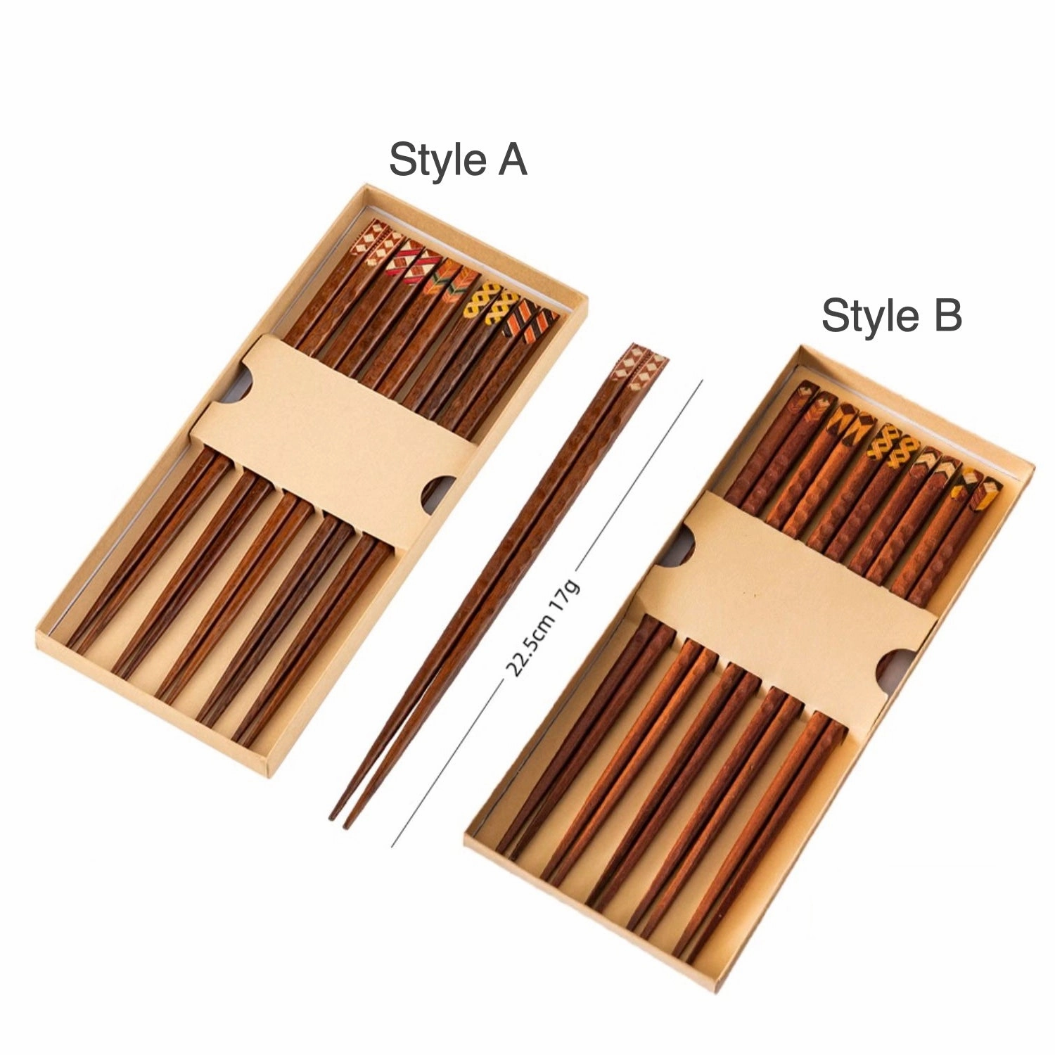 Geometry Japanese Style Wooden Chopsticks