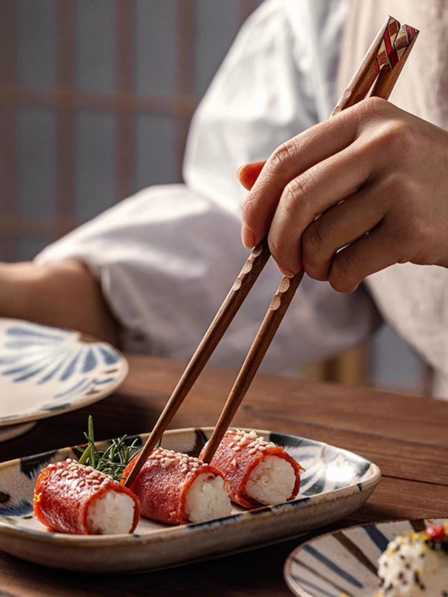 Geometry Japanese Style Wooden Chopsticks