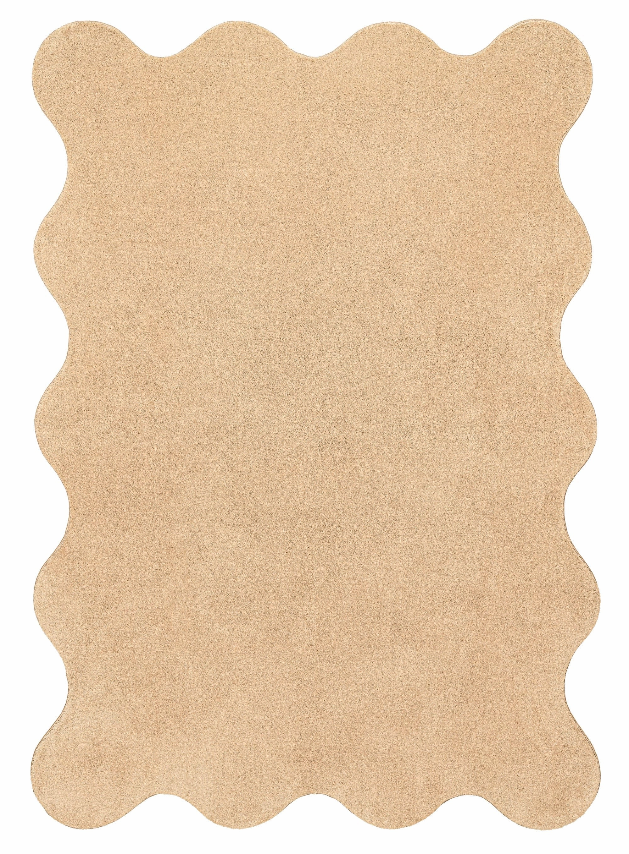 Gerri Brown Scallop Washable Rugmodern color block patchwork rug