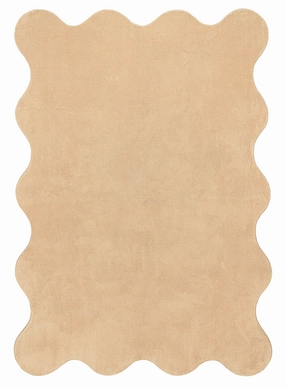 Gerri Brown Scallop Washable Rugmodern color block patchwork rug