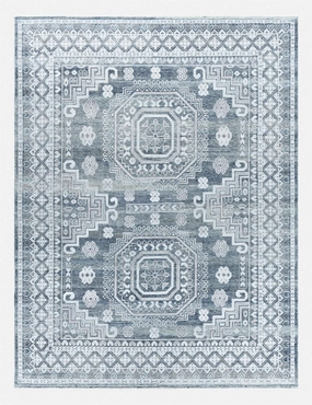Ghobadi Hand-Knotted Wool-Blend Morrocan Style Rugmodern color block patchwork rug