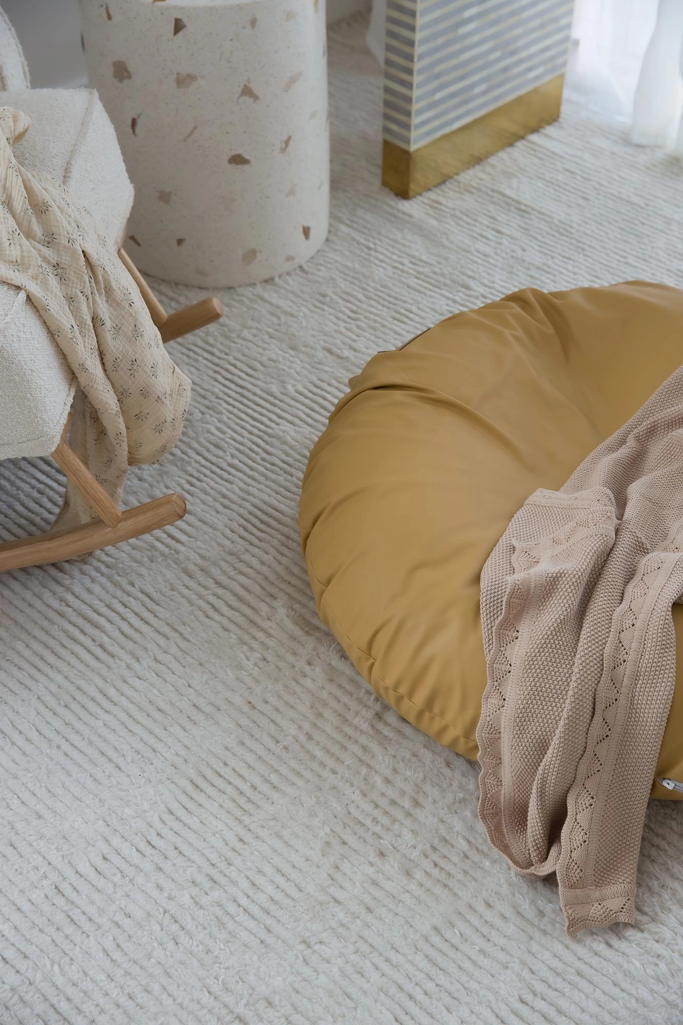 Ginta Luxe Ivory PET Cut Pile Rug *NO RETURNS UNLESS FAULTY