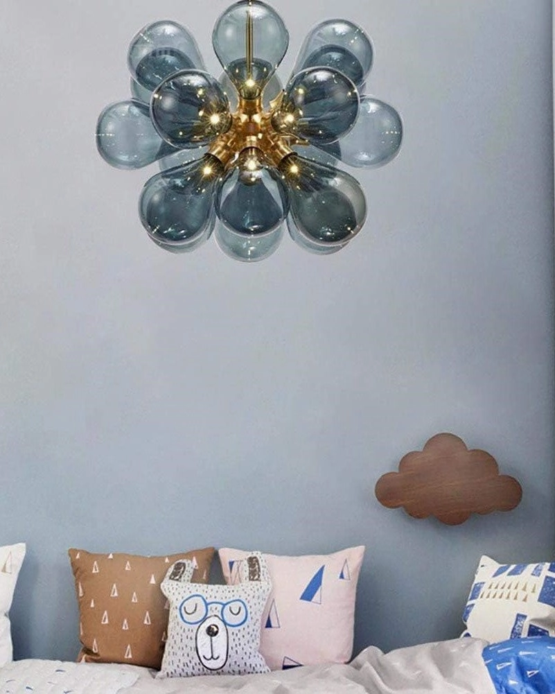 Glass Blossom Bubble Chandelier