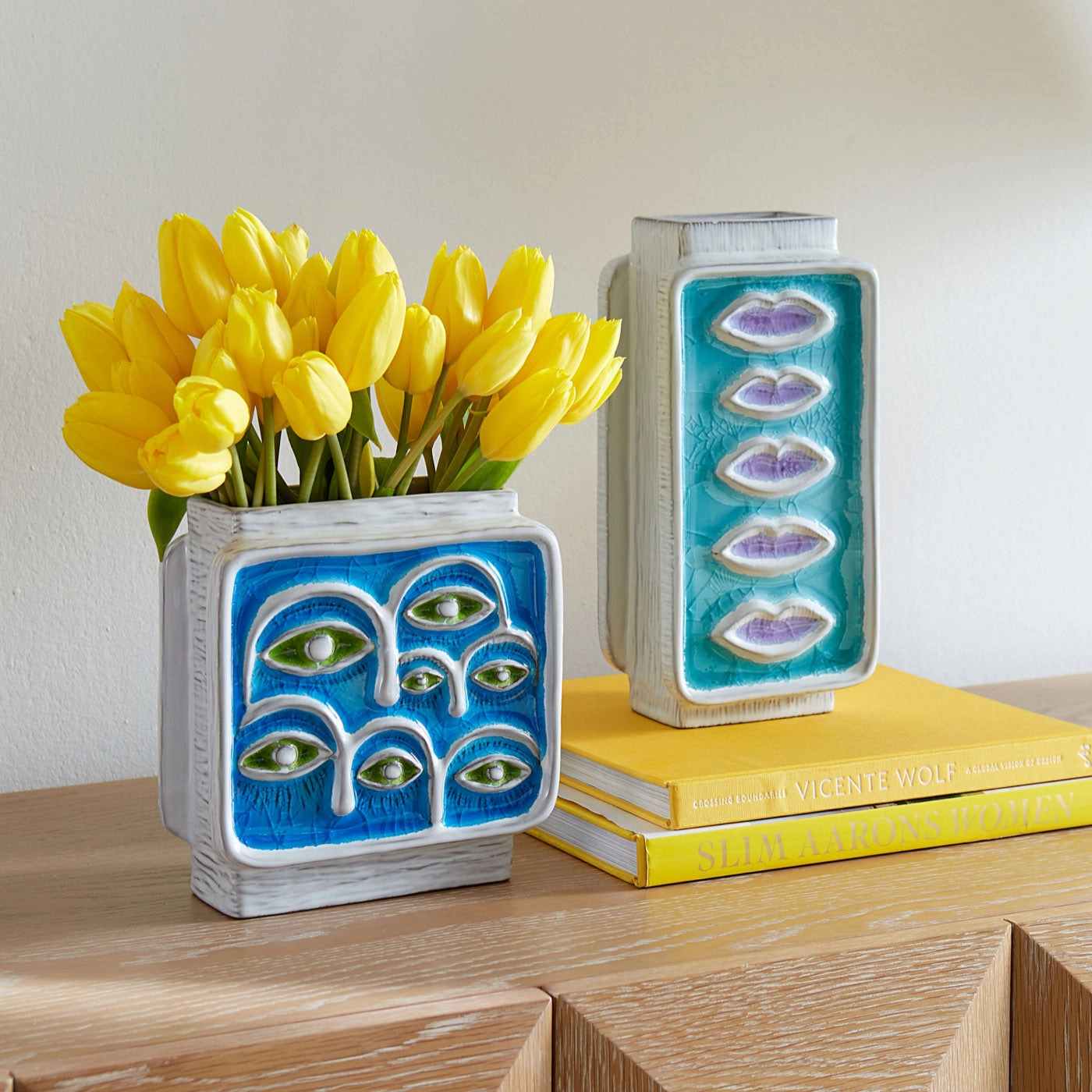 Glass Menagerie Lips Vase