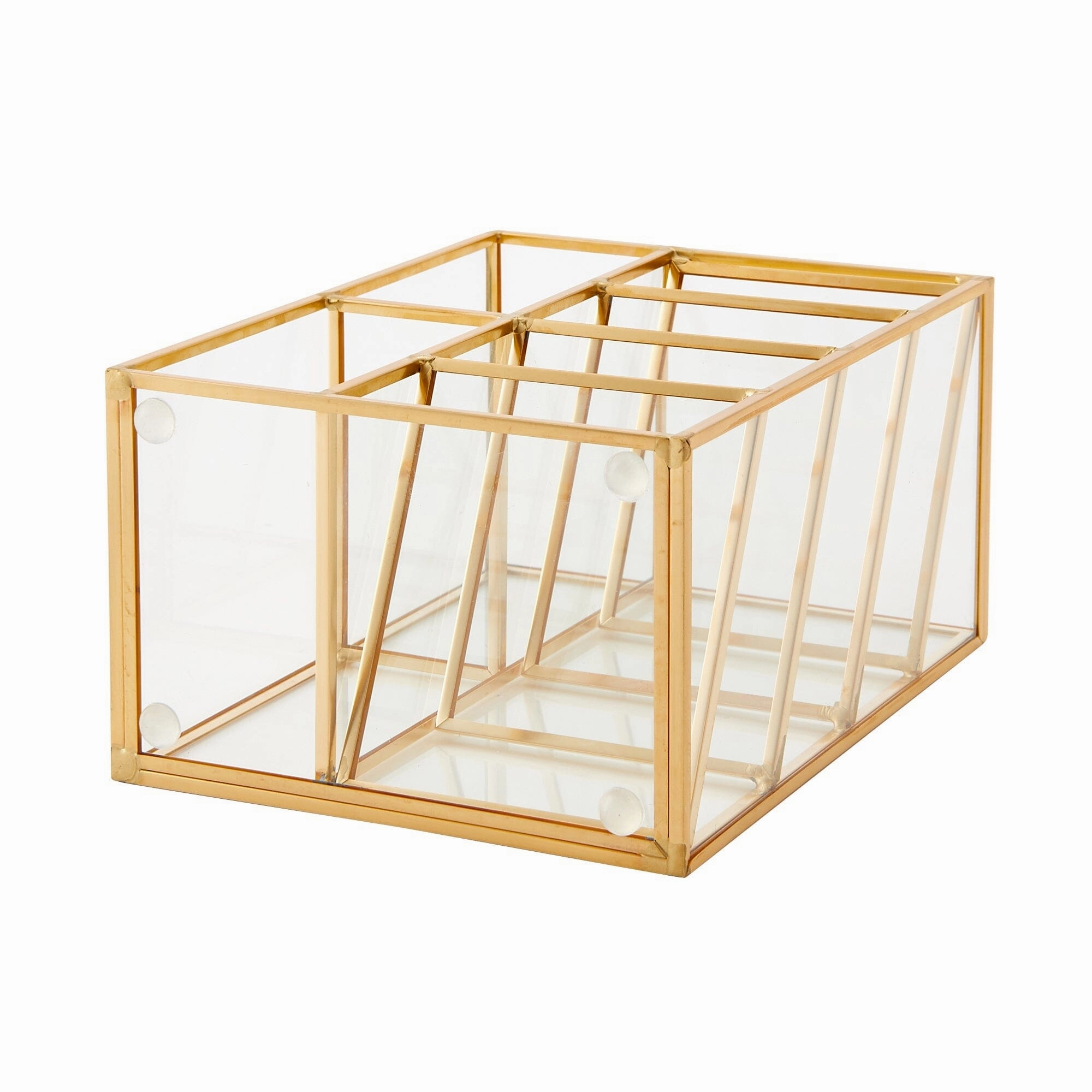 Glass Organizer Brush Holder