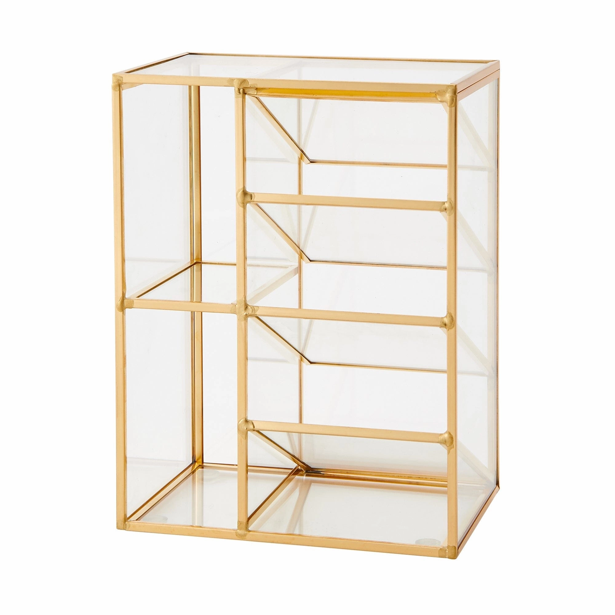 Glass Organizer Brush Holderdecorative storage box ,stackable storage box 