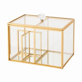 Glass Organizer Cotton Casedecorative storage box ,stackable storage box 