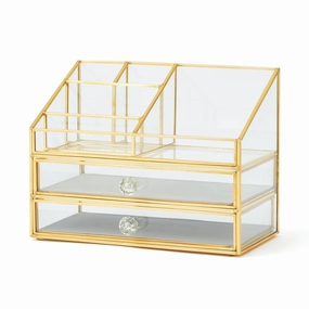 Glass Organizer Drawerdecorative storage box ,stackable storage box 