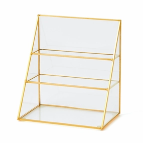 Glass Organizer Standdecorative storage box ,stackable storage box 