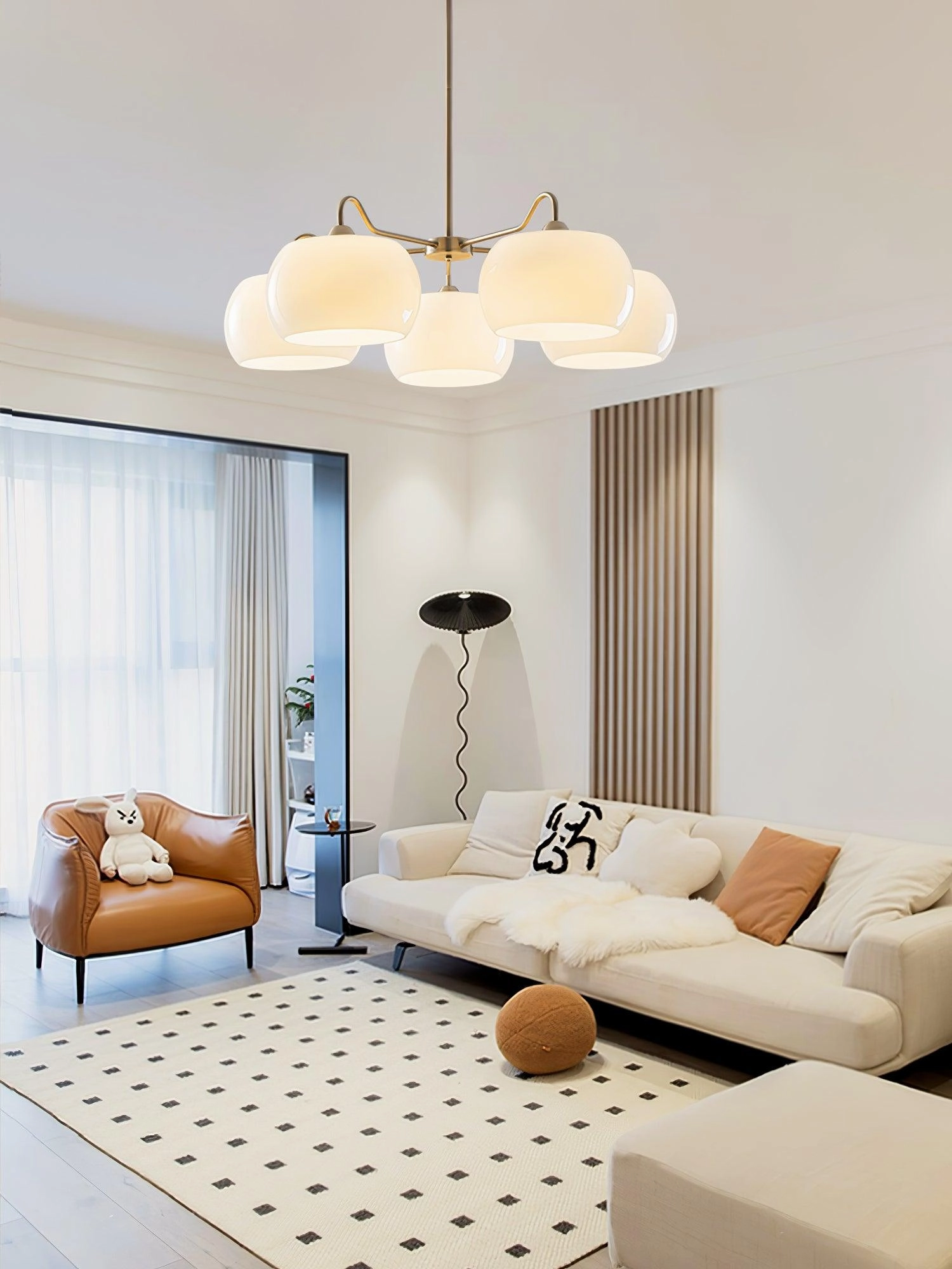Glass Persimmon Chandelier