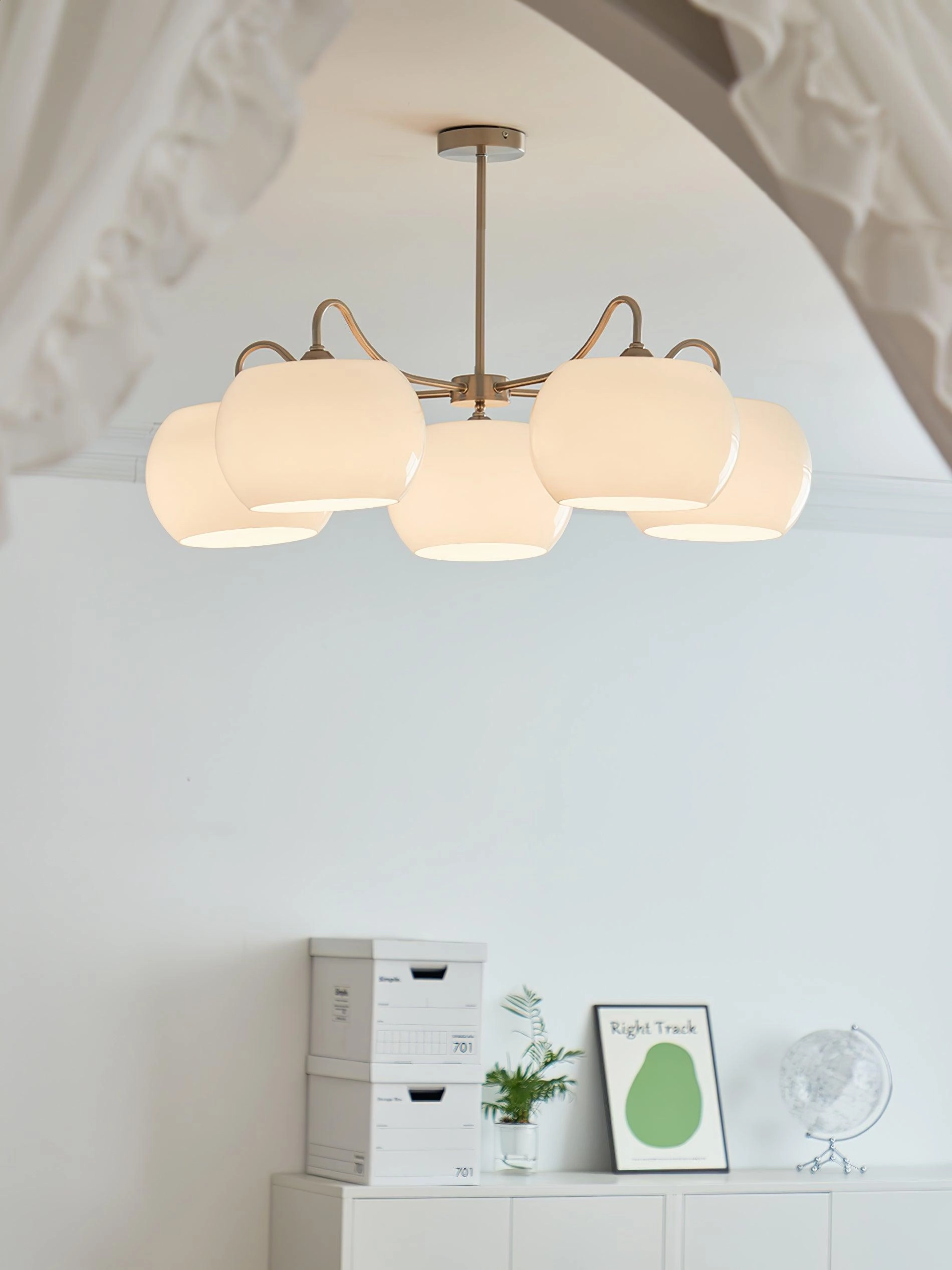 Glass Persimmon Chandelier