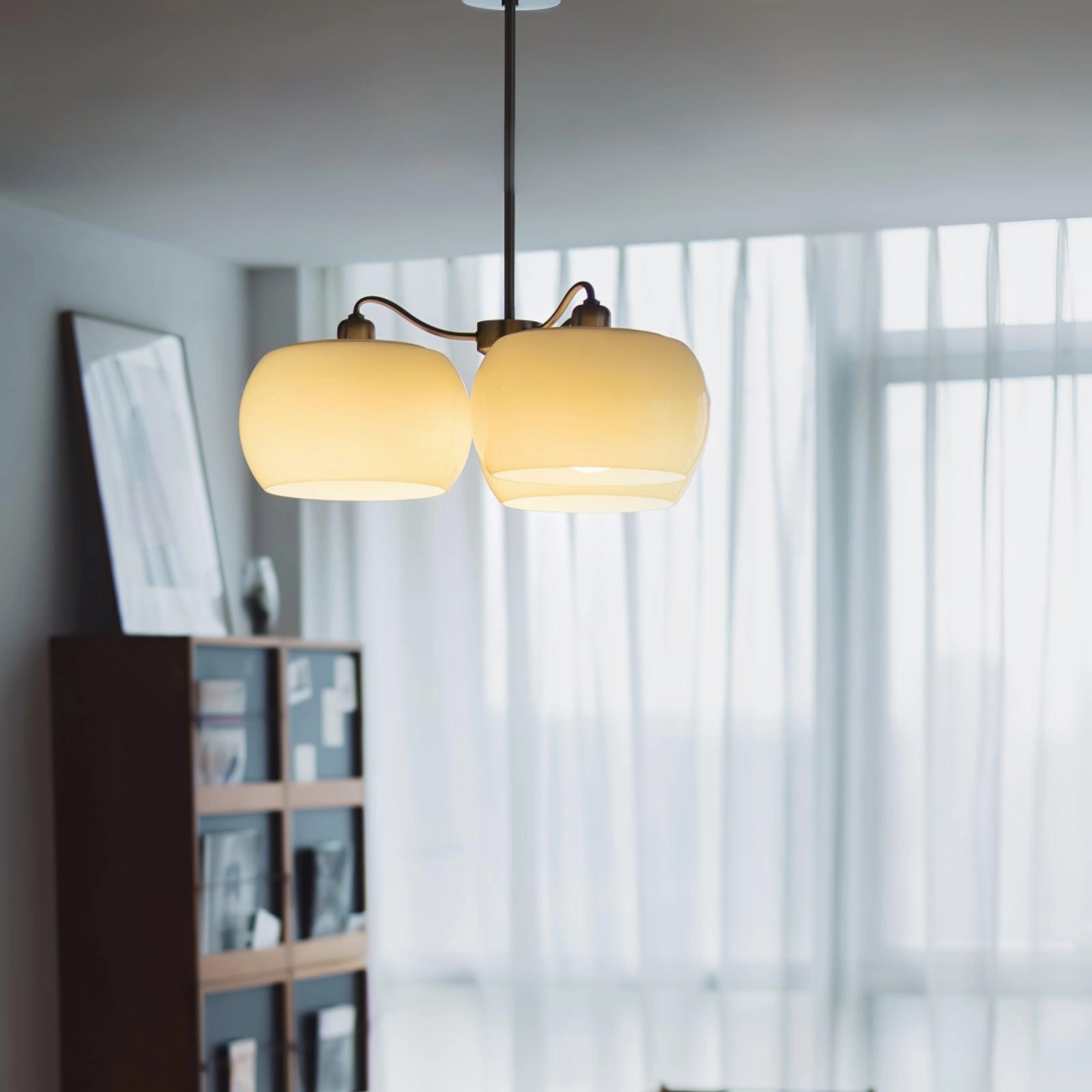 Glass Persimmon Chandelier