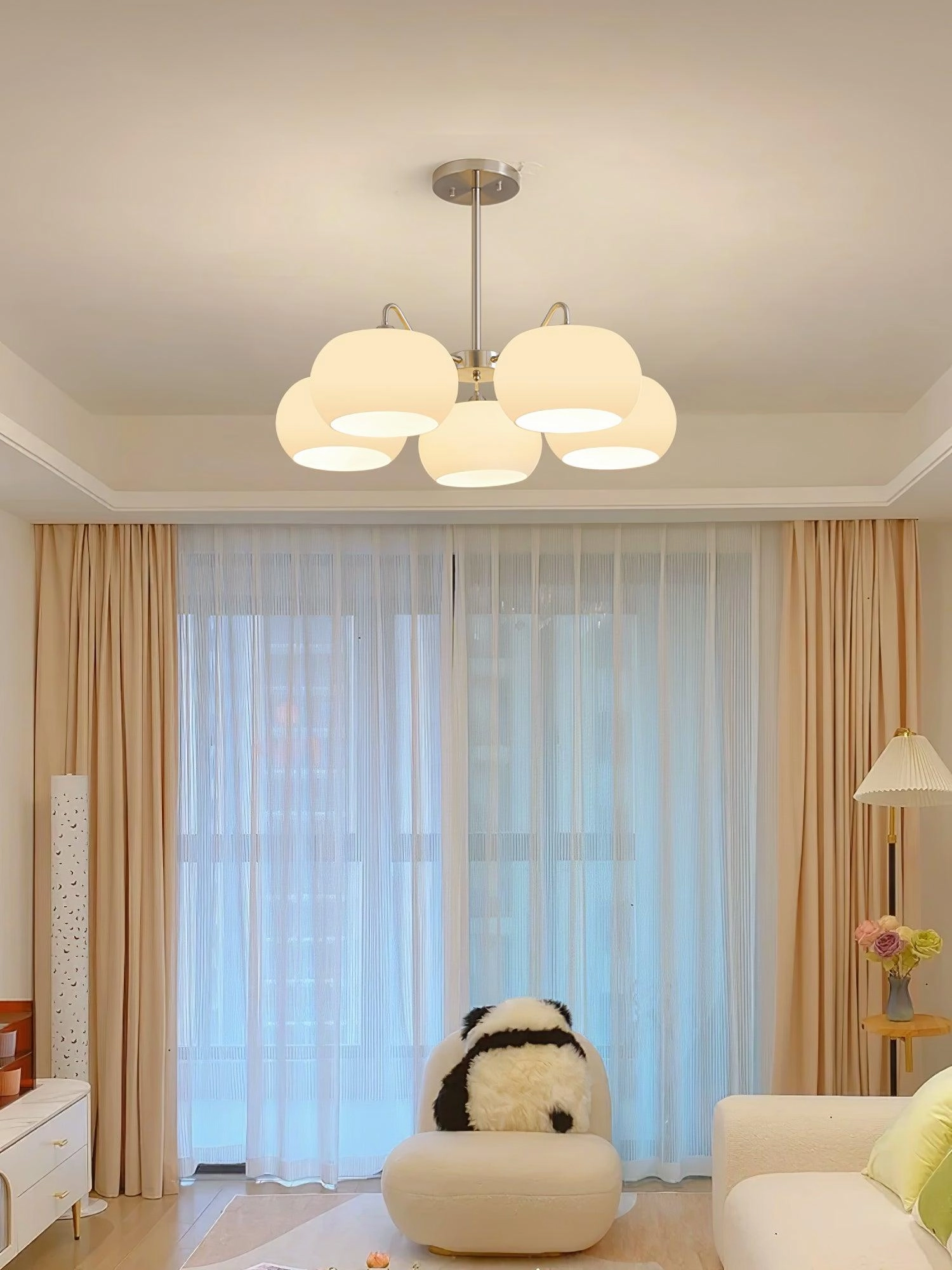 Glass Persimmon Chandelier