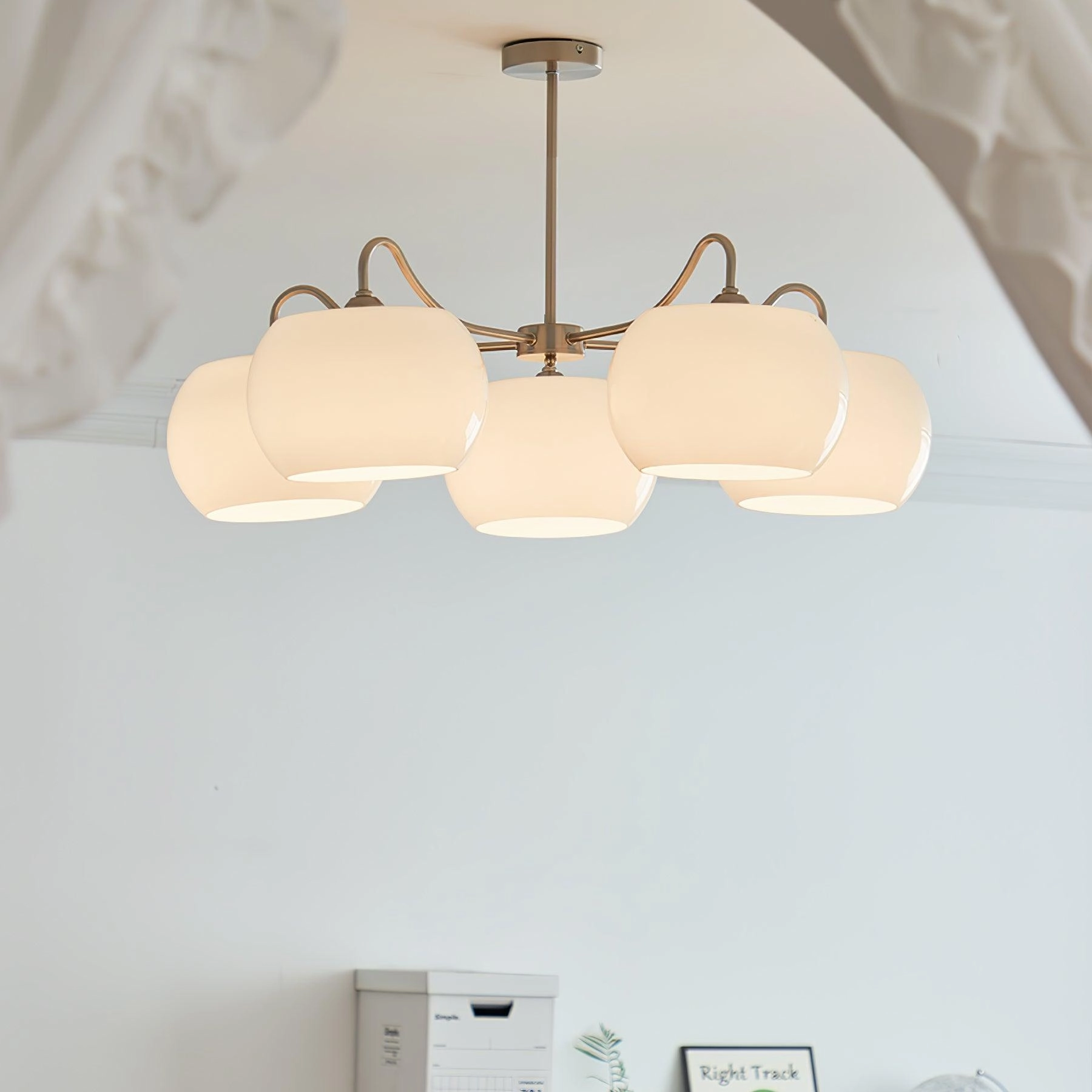 Glass Persimmon Chandelier
