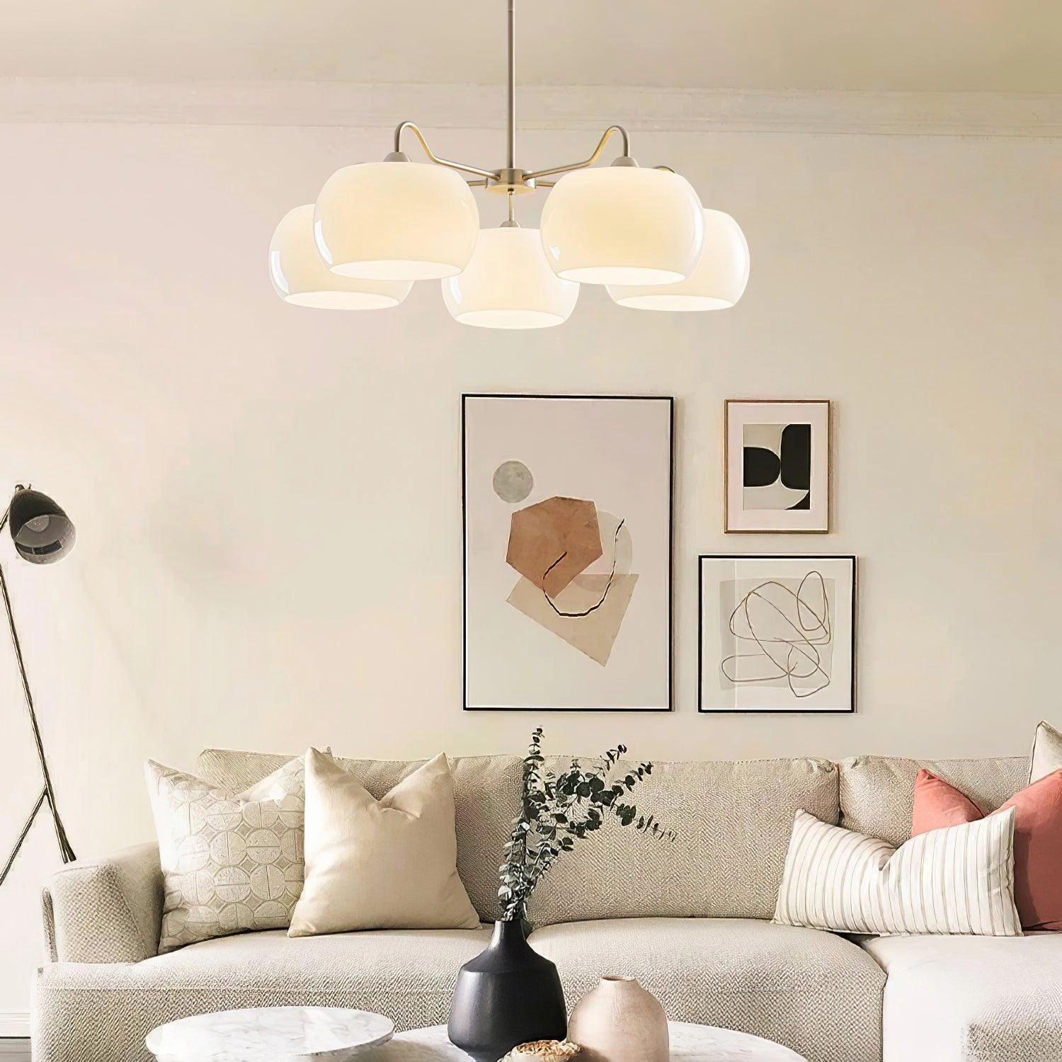 Glass Persimmon Chandelier